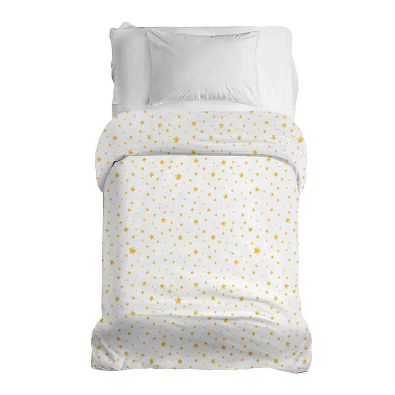 Coperte terapeutiche con rivestimento in cotone bianco con stelle gialle