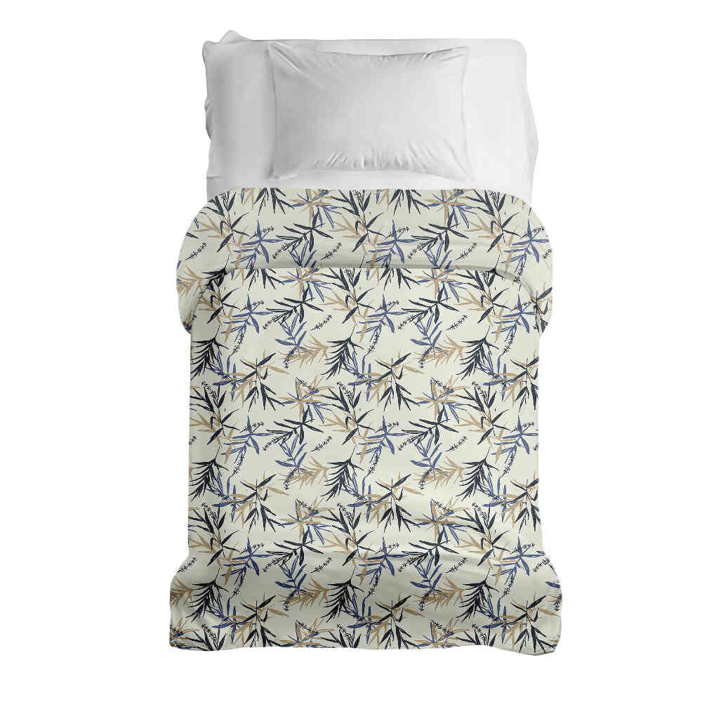 Original therapy blanket - cotton cover leaf pattern beige