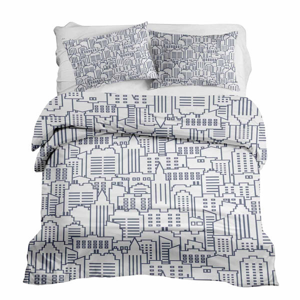 Therapy blanket bedding set, white, New York