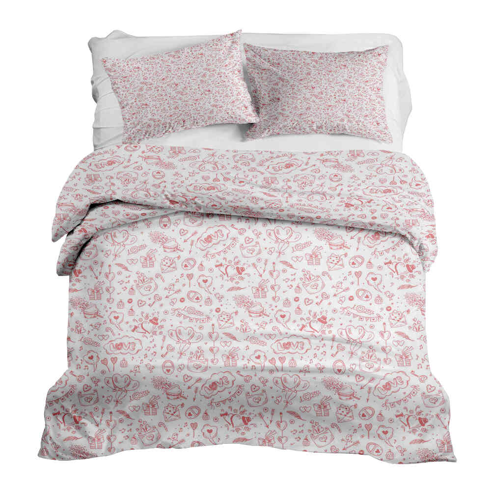 Set di biancheria da letto con coperta terapeutica Be my Valentine