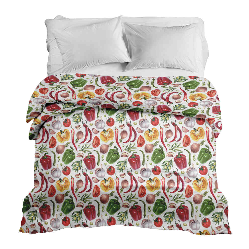 Coperta terapeutica originale - Rivestimento in cotone con verdure