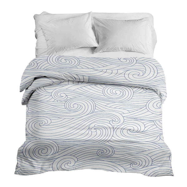 Coperte terapeutiche con rivestimento in cotone onde blu