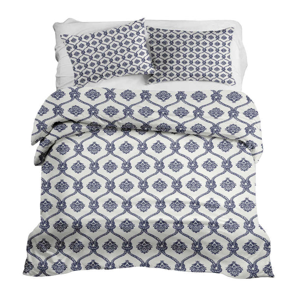 Therapy blankets and bedding set, blue sailor pattern.