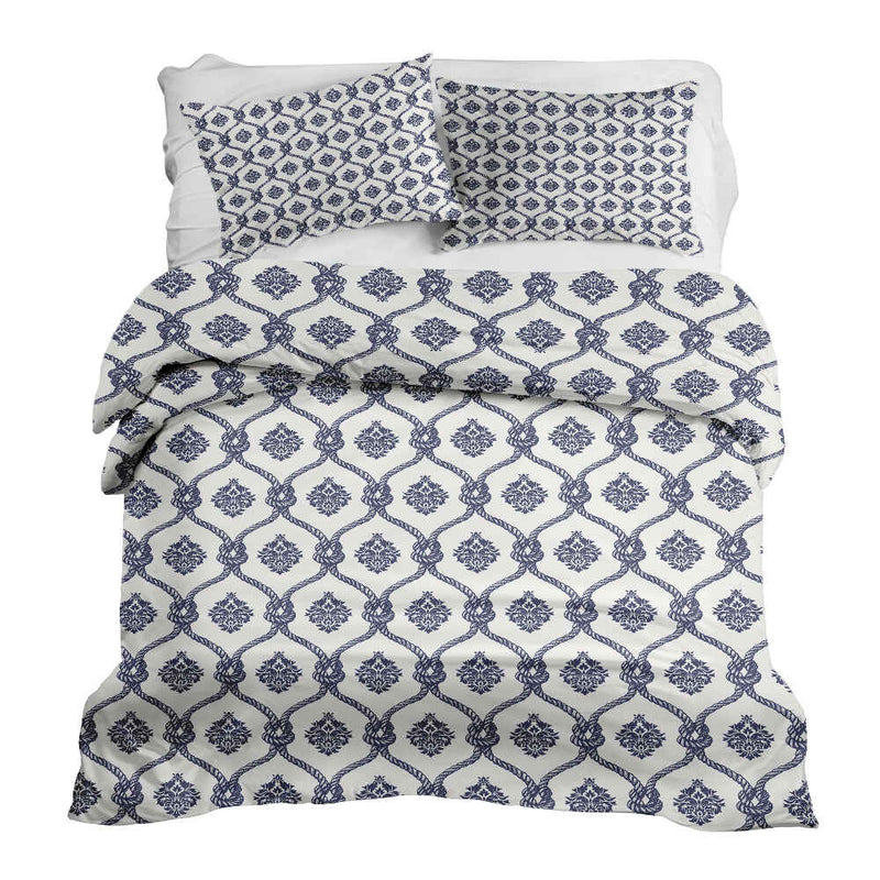 Therapy blankets and bedding set, blue sailor pattern.