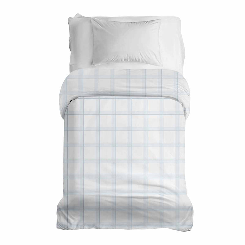 Therapiedekens Katoenen hoes Wit Blauw Geruit
