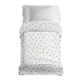 Therapy blankets bedding set white with hearts