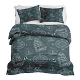Juego de ropa de cama con mantas terapéuticas y barcos