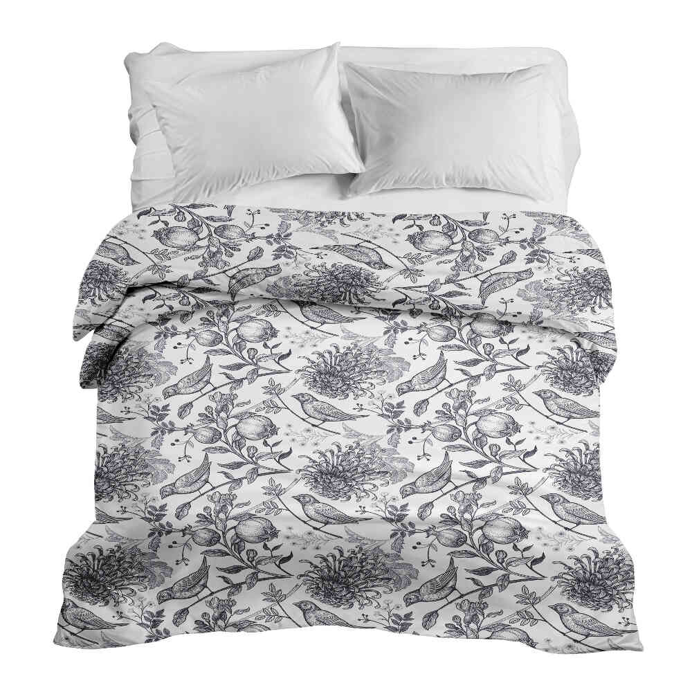Couverture thérapeutique originale - Housse en coton gris printemps
