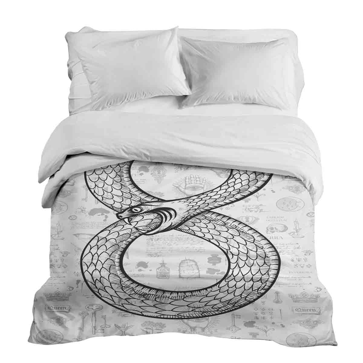 Manta terapéutica original - Funda de algodón con motivo de serpiente