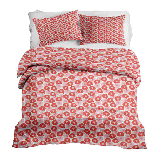 Set di biancheria da letto con coperta terapeutica e fumetto con cuore