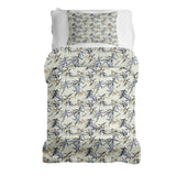 Therapy blankets bedding set leaf pattern beige