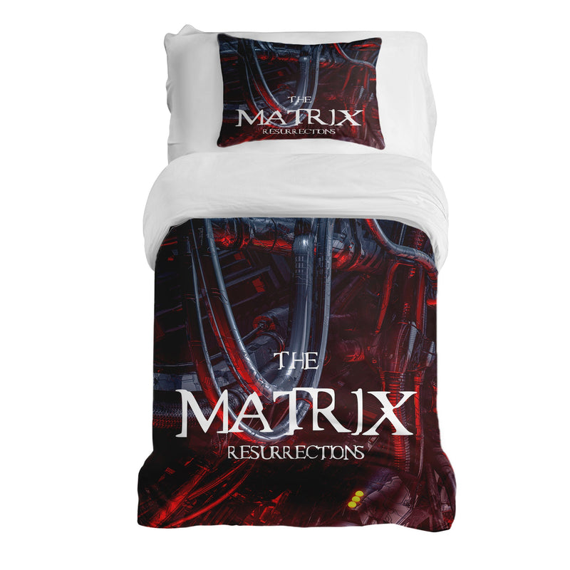 Set de ropa de cama con manta terapéutica rojo The Matrix
