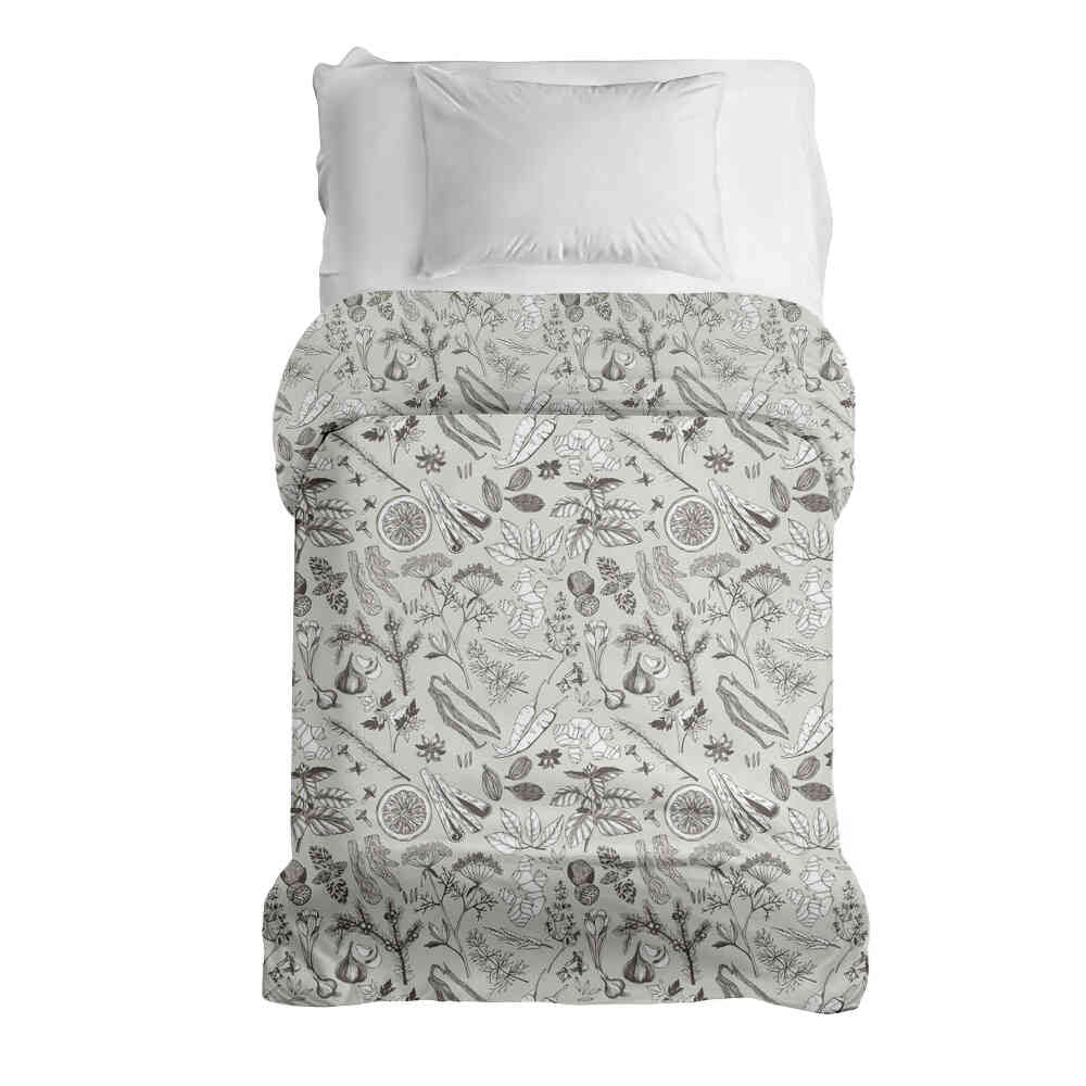 Originele therapiedeken - katoenen hoes grijs kruiden