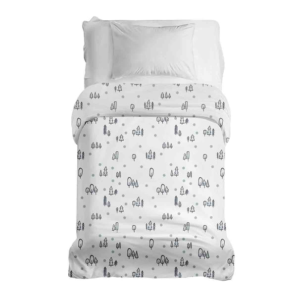 Coperte terapeutiche con rivestimento in cotone bianco con punti e alberi