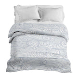 Coperte terapeutiche con rivestimento in cotone onde blu