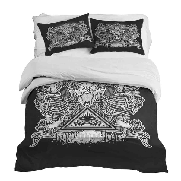 Set de ropa de cama con manta terapéutica negro ojo 2
