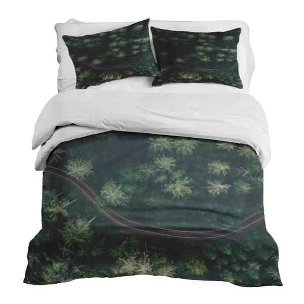 Set di biancheria da letto con coperta terapeutica Strada nel bosco