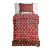 Set di biancheria da letto con coperta terapeutica rosso da asporto