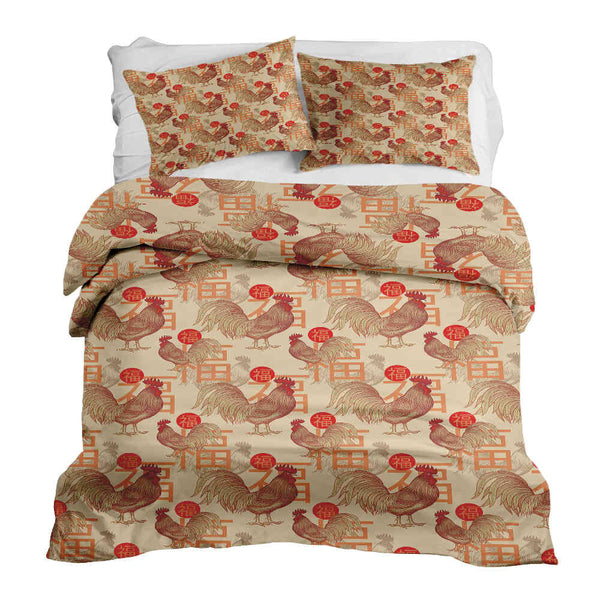 Therapy blanket bedding set Chinese rooster