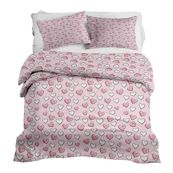 Set di biancheria da letto con coperte terapeutiche e dolci cuoricini