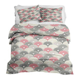 Therapy blanket and bedding set, colorful abstract flowers.