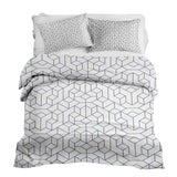 Set de ropa de cama con mantas terapéuticas y patrón negro