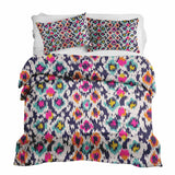 Therapy blanket and bedding set, colorful with leopard print.
