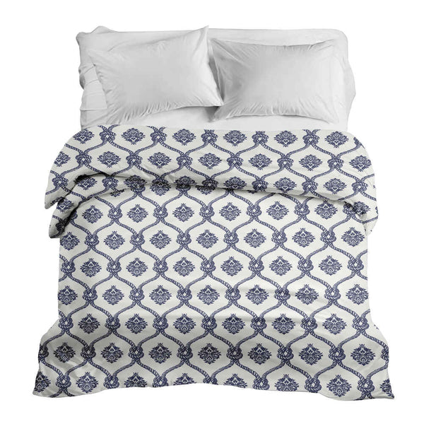 Coperte terapeutiche con rivestimento in cotone motivo marinaresco blu