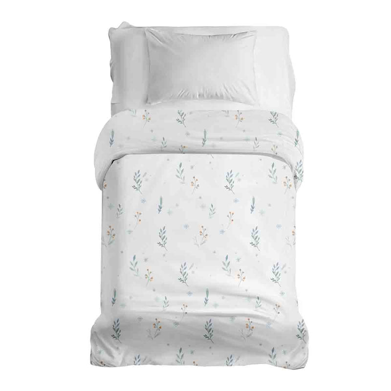 Coperte terapeutiche con rivestimento in cotone bianco con fiori primaverili
