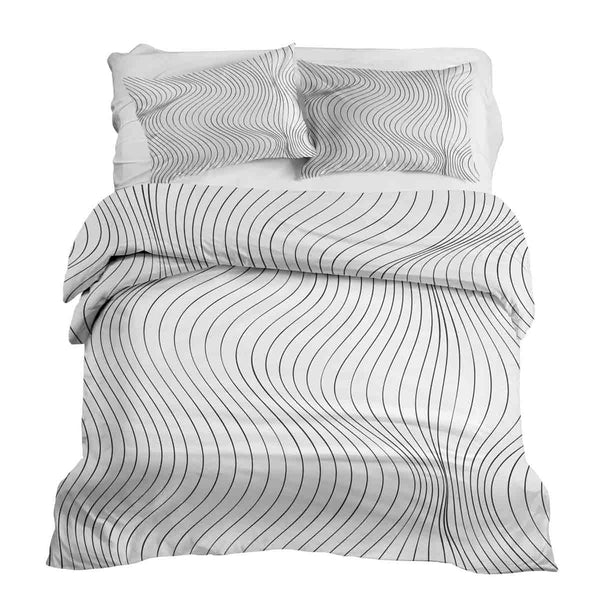 Juego de ropa de cama con mantas terapéuticas ondas de radio negras