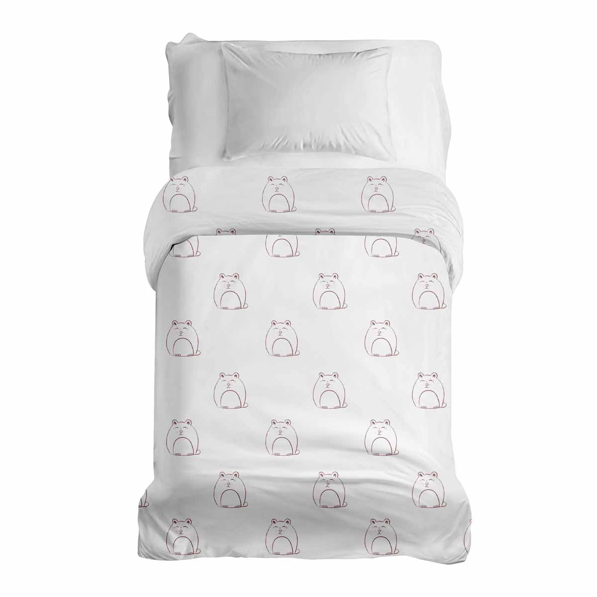 Original therapy blanket - cotton cover white with cat
