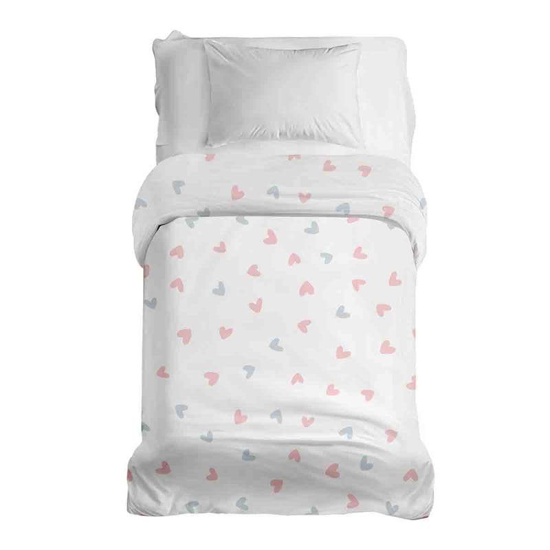 Coperte terapeutiche con rivestimento in cotone bianco con piccoli cuoricini