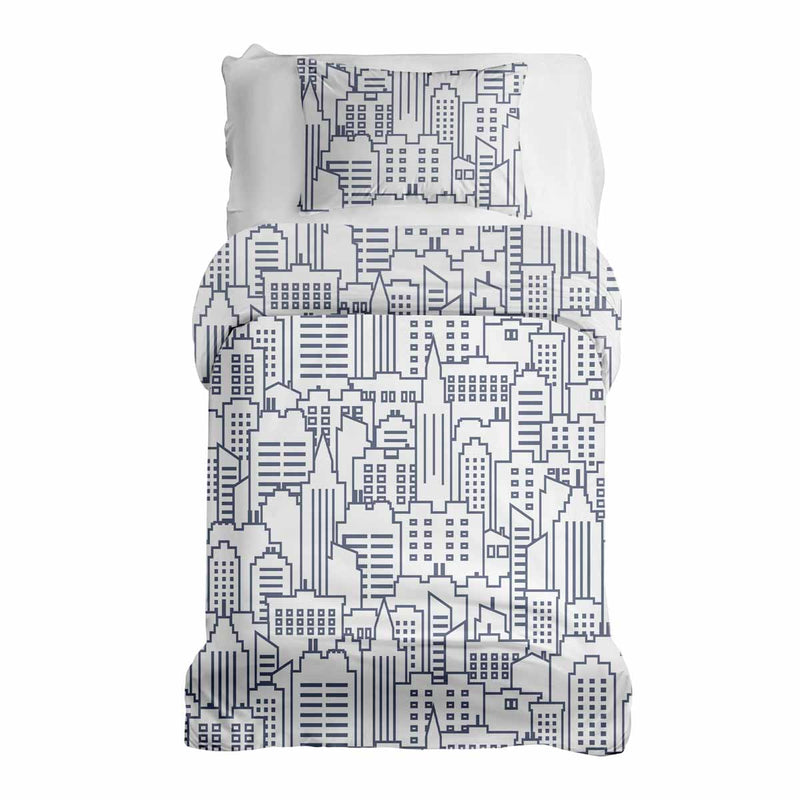 Therapy blanket bedding set, white, New York