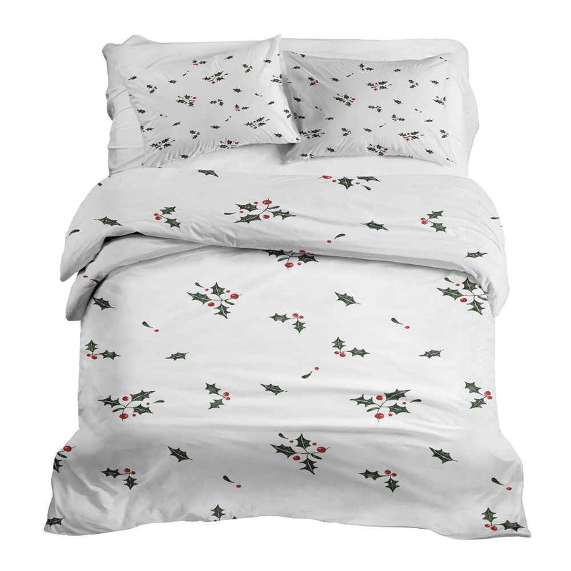 Set de ropa de cama con manta terapéutica blanco muérdago