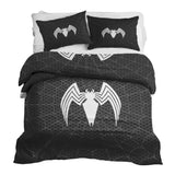 Juego de ropa de cama con manta terapéutica negra con araña