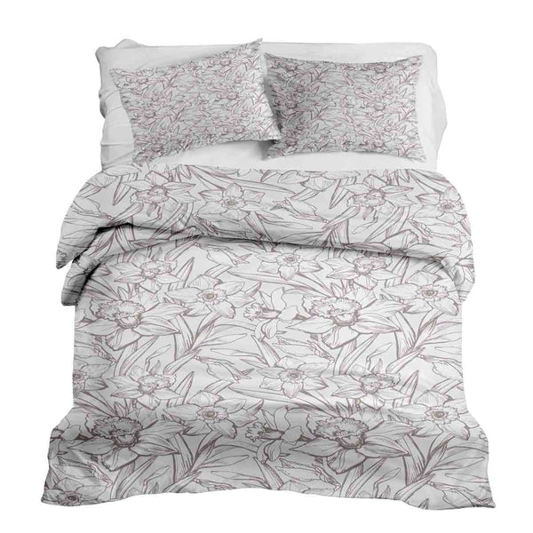 Juego de ropa de cama con mantas terapéuticas y narcisos