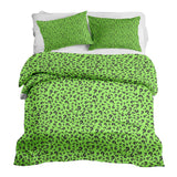 Therapy blankets and bedding set, light green with question marks.