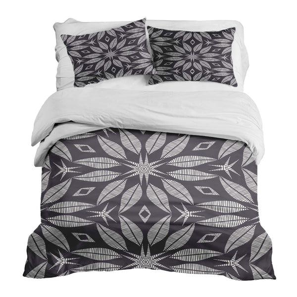 Juego de ropa de cama con manta terapéutica y gran flor