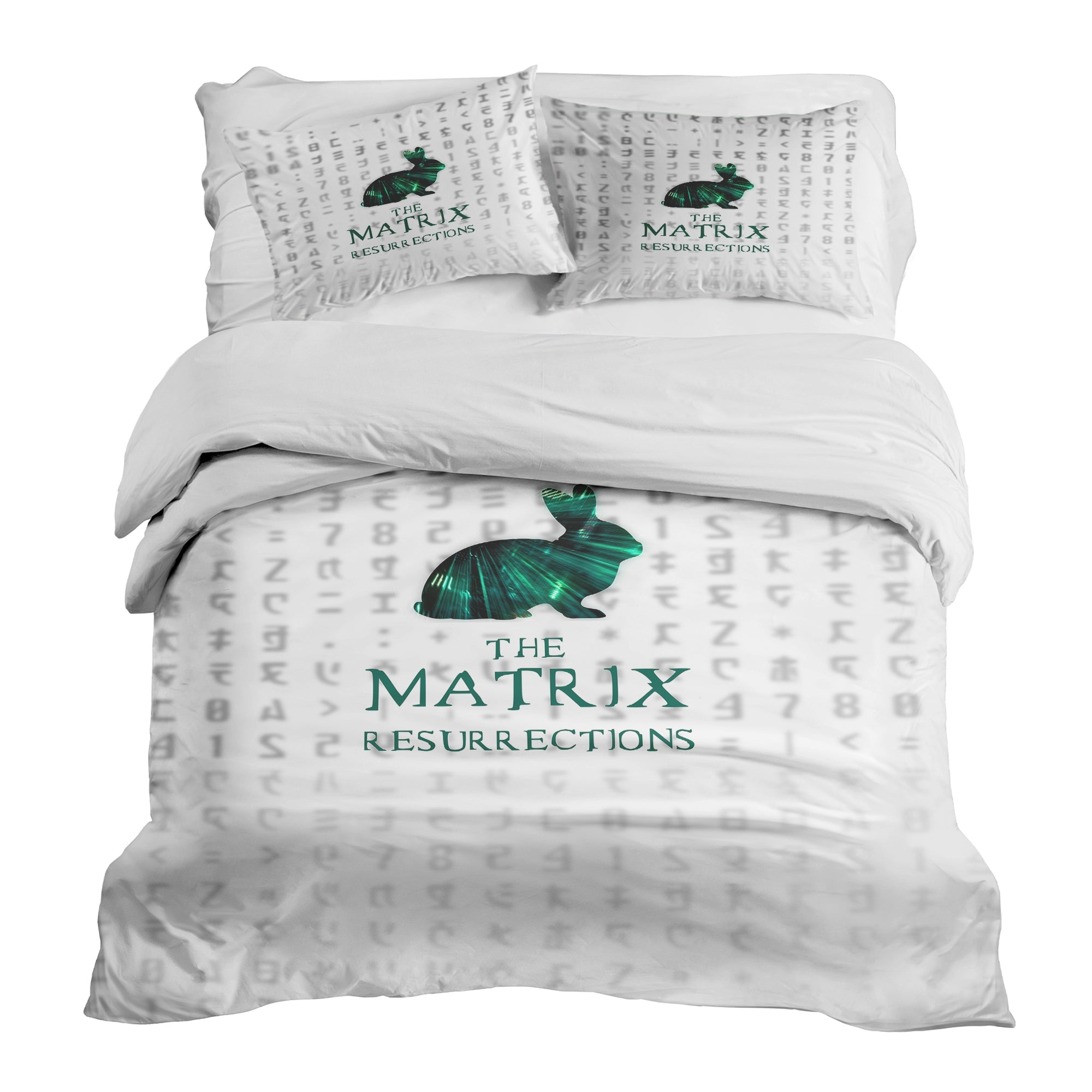 Therapy blankets bedding set white matrix