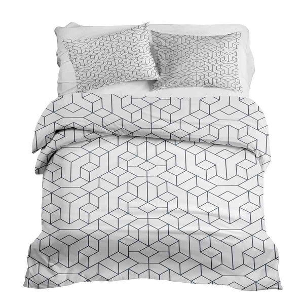 Set de ropa de cama con mantas terapéuticas y patrón negro