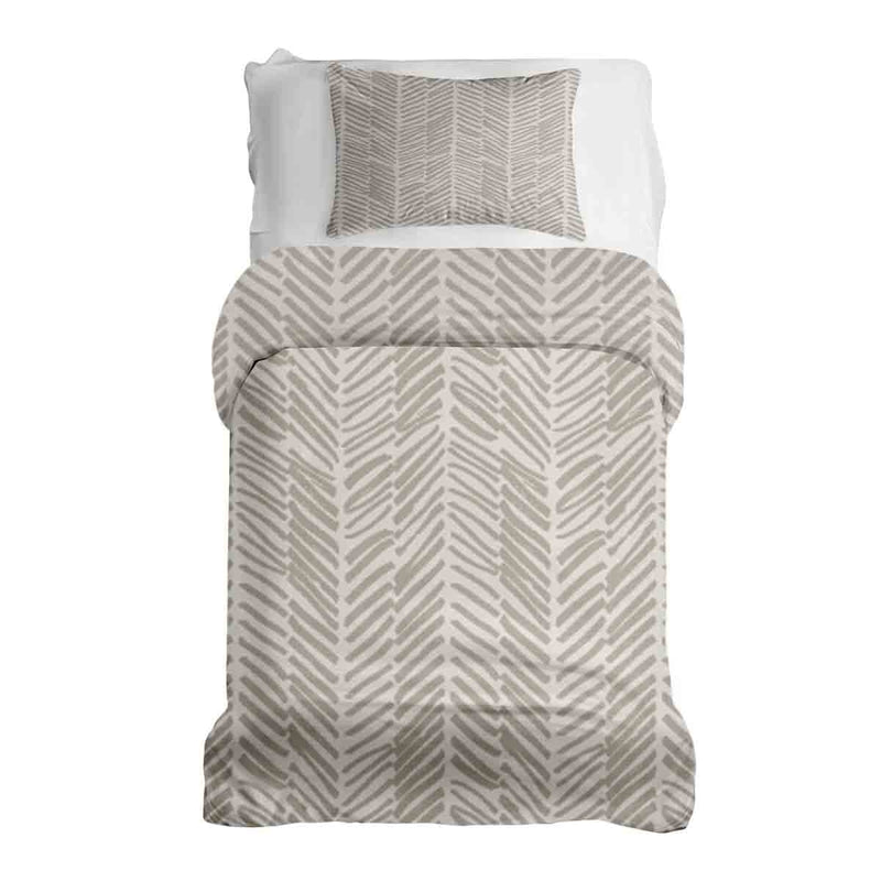 Therapy blankets bedding set beige with stripes