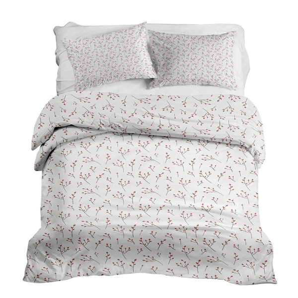 Therapy blanket and bedding set, white with delicate roses.