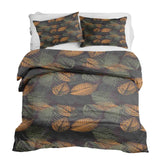 Set di biancheria da letto con coperta terapeutica motivo foglia autunnale