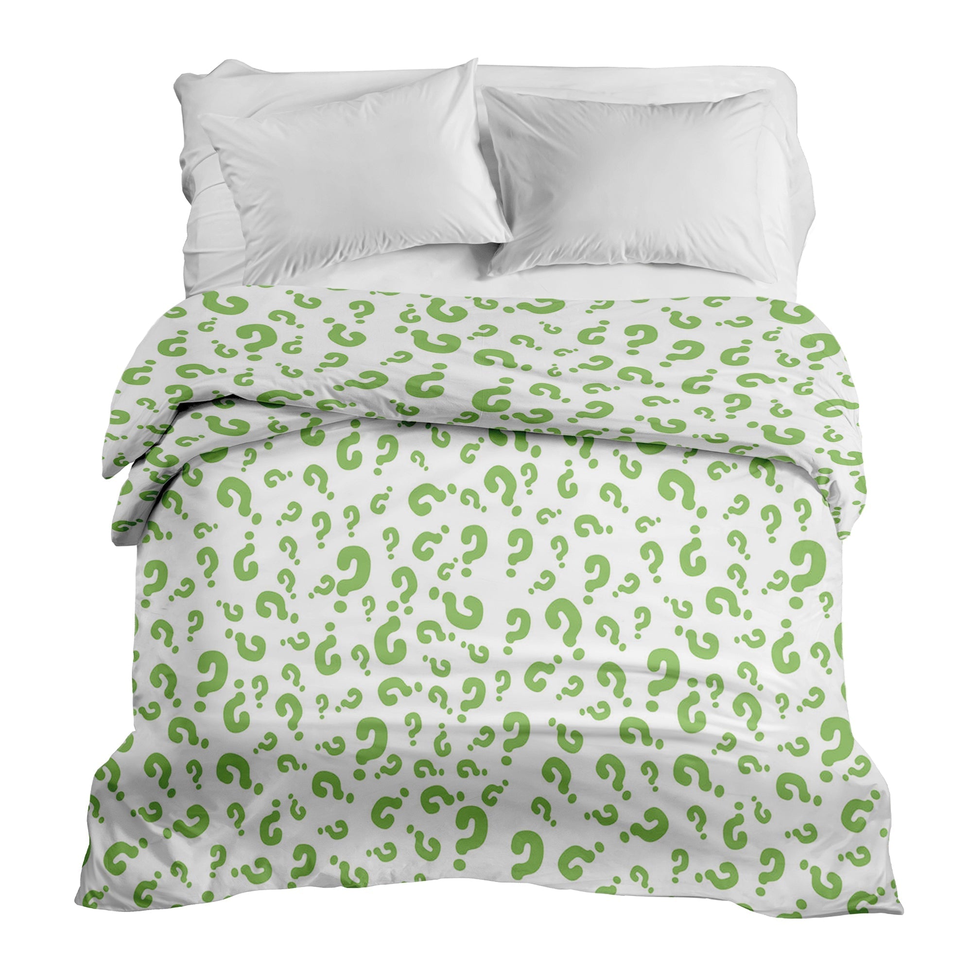 Original therapy blanket - cotton cover green question marks
