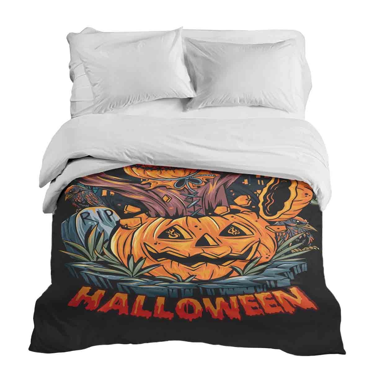 Original therapy blanket - cotton cover Halloween pumpkin