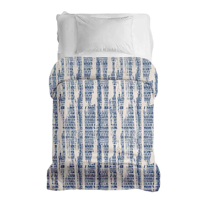 Therapiedekens katoenen hoes met blauw patroon