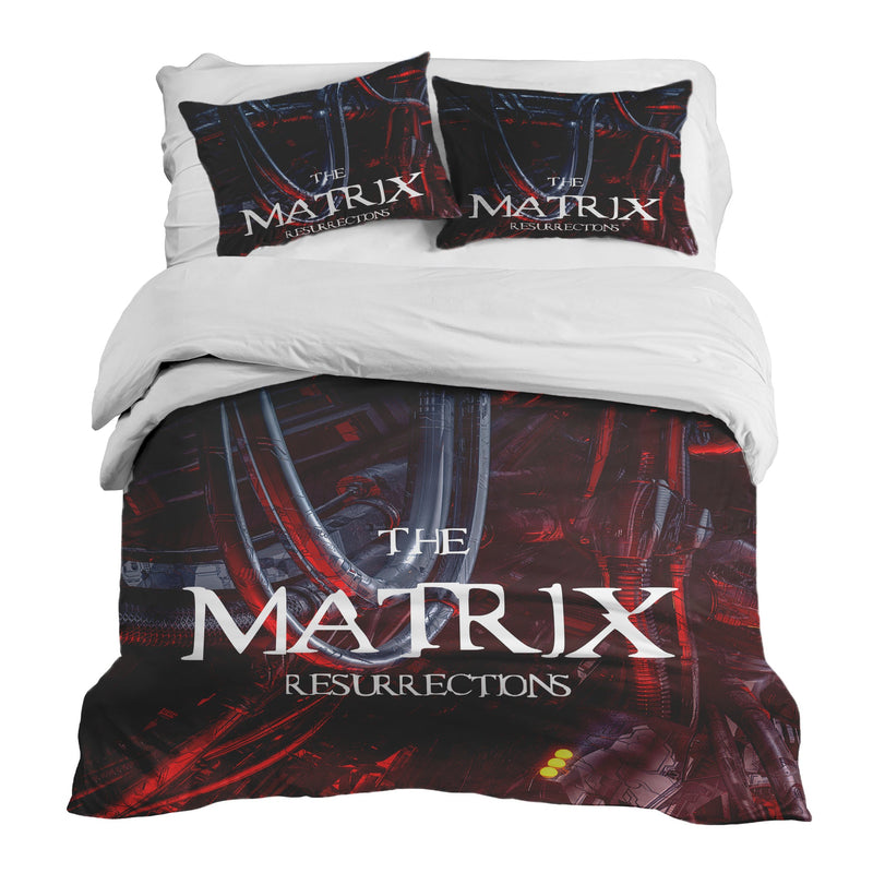 Set de ropa de cama con manta terapéutica rojo The Matrix