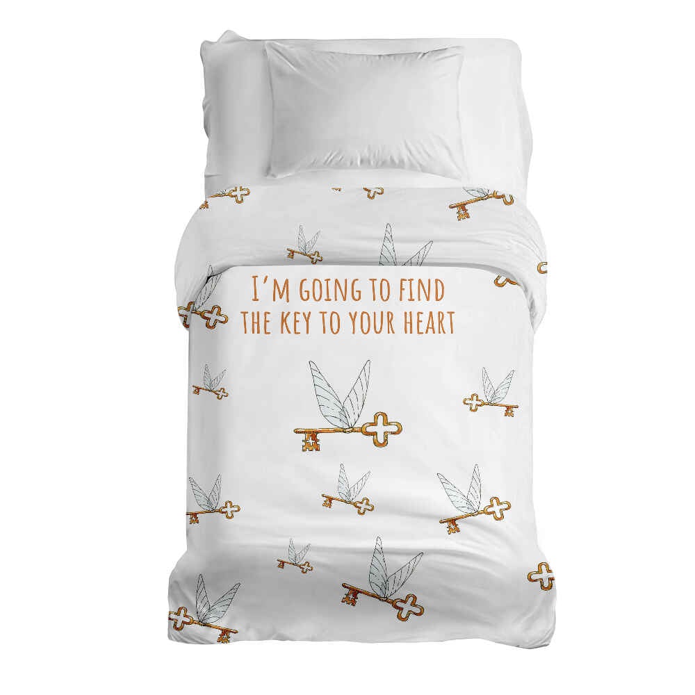 Original therapy blanket - cotton cover white with flying key