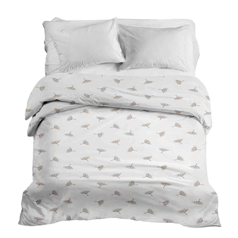 Coperte terapeutiche con rivestimento in cotone bianco con piccoli rametti di vischio