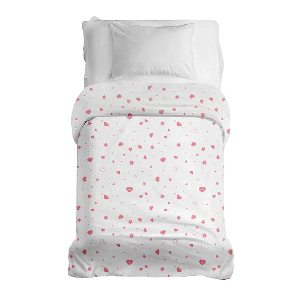 Coperte terapeutiche con rivestimento in cotone rosa con cuori e fiori